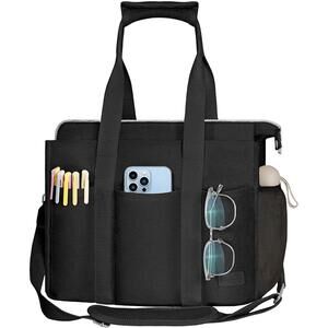 Canvas Tote Bags for Women with Zipper Large Crossbody Tote Bag for Women Black
